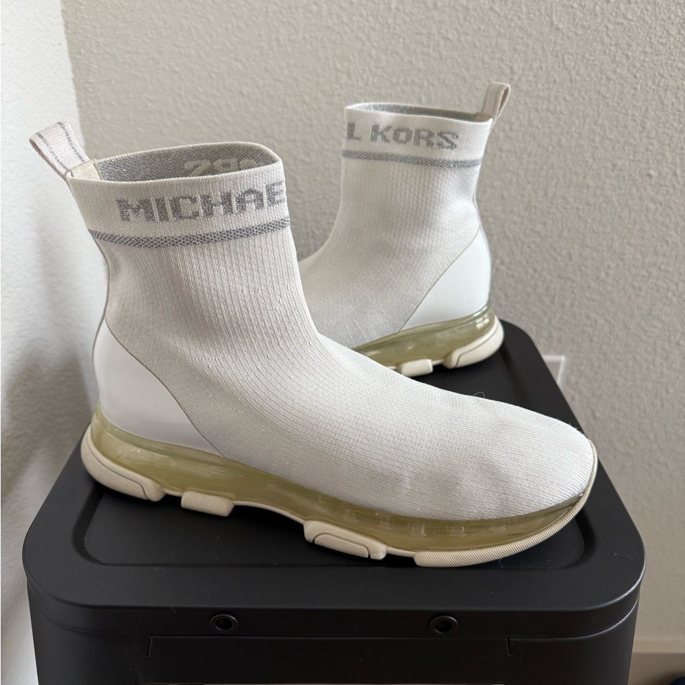 Michael Kors white Knit Sneakers